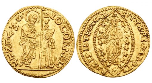 Gold Zecchino (1625-1629) of the Venetian doge Giovanni I
