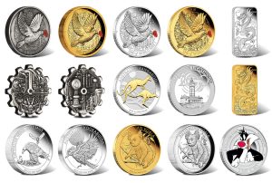 Perth Mint of Releases WWI, Gilded and Gear-Shaped Coins