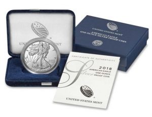 US Mint Sales: 2018-S Proof Silver Eagle at 93,884