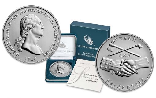 US Mint Product Images for George Washington Presidential Silver Medal