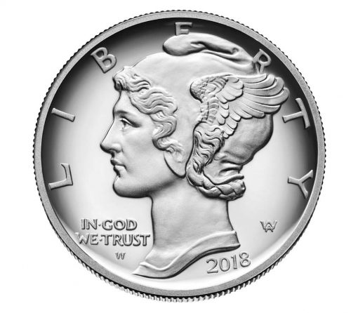 US Mint image of 2018 Proof American Palladium Eagle - Obverse