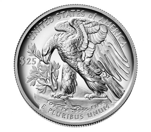 US Mint image of 2018 Proof American Palladium Eagle - Reverse