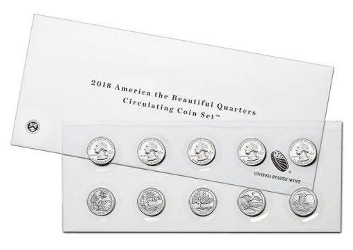 2018 America the Beautiful Quarters Circulating Coin Set