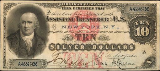 Friedberg 284. 1878 $10 Silver Certificate. PCGS Currency Extremely Fine 40