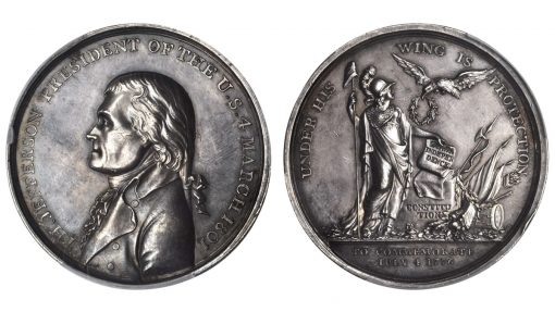1801 Thomas Jefferson Inaugural Medal