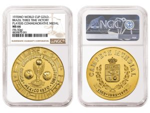 NGC Certifies Rare Medal Struck for 1970 Brazilian Soccer Team