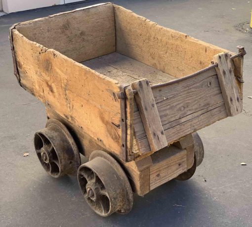 old wood ore car from a mine in Utah
