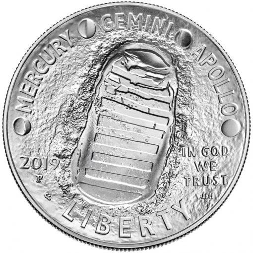 2019-P Uncirculated Apollo 11 50th Anniversary Silver Dollar - Obverse