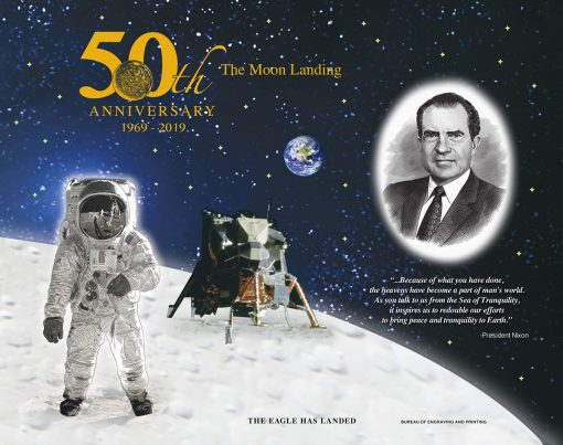 Apollo 11 50th Anniversary Commemorative Engraved Print Collection - The Eagle Has Landed