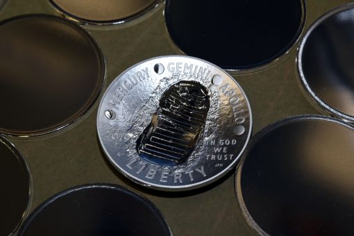 U.S. Mint Photo of 2019-P Proof Apollo 11 50th Anniversary Silver Dollar Obverse