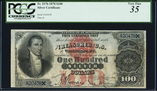 1878 $100 Silver Certificate