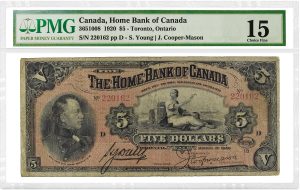 PMG Certifies 1920 Home of Bank of Canada $5 Note