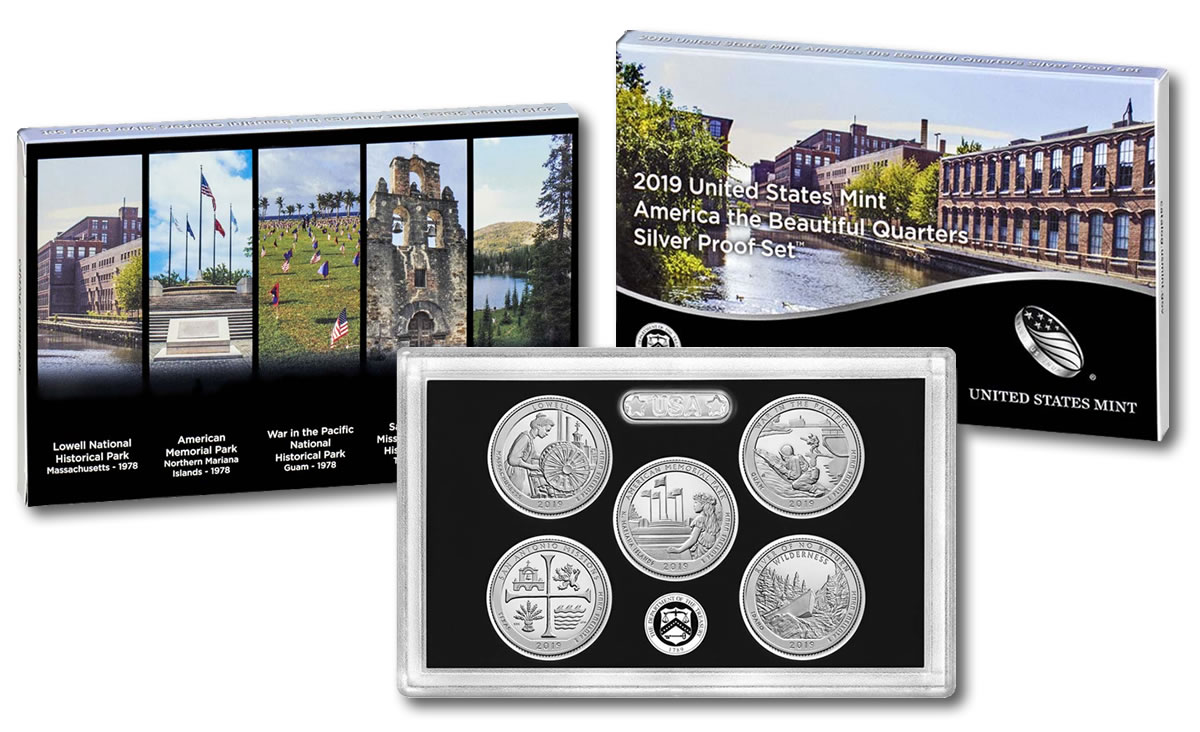 2016 Silver Quarter Proof Set America The Beautiful US Mint Plastic No Box/COA 