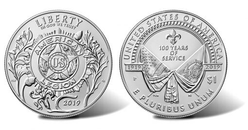2019-P Uncirculated American Legion 100th Anniversary Silver Dollar