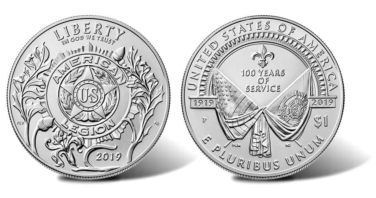 2019-P AMERICAN LEGION 100TH ANNIVERSARY Silver Dollar MS Uncirculated BOX & COA 