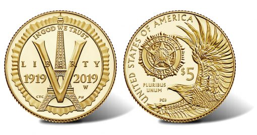 2019-W $5 Proof American Legion 100th Anniversary Gold Coin