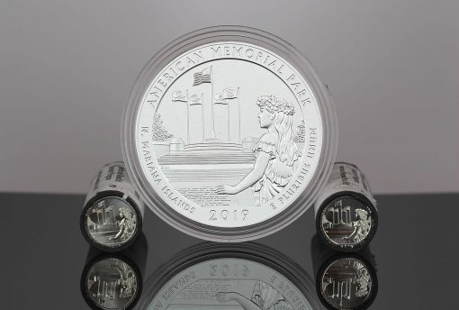 2019 American Memorial Park quarters 5-ounce silver coin