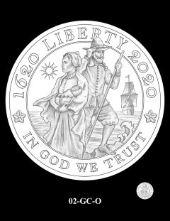 2020 Mayflower Gold Coin Candidate Design 02-GC-O