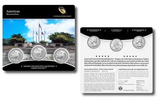 American Memorial Park Quarter Three-Coin Set