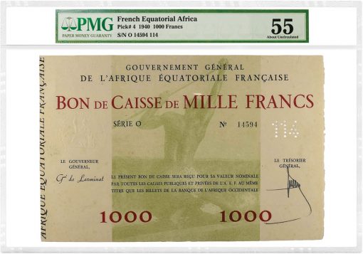 French Equatorial Africa 1940 1,000 Francs