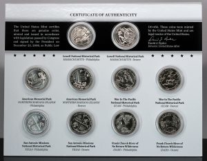 US Mint Sales: Uncirculated Quarters and Explore and Discover Sets Debut