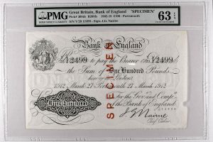PMG Grades United Kingdom Notes From Lou Manzi Collection