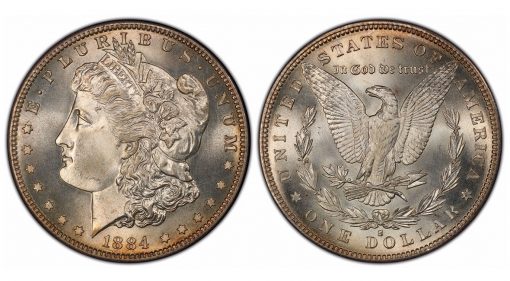 1884-S Morgan Dollar, graded PCGS MS67 CAC