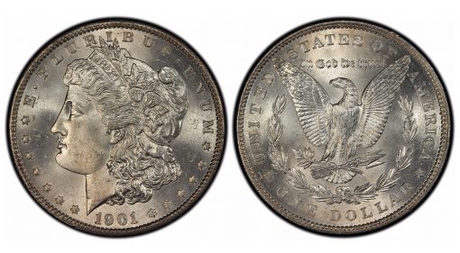 1901 Morgan Dollar, graded PCGS MS66
