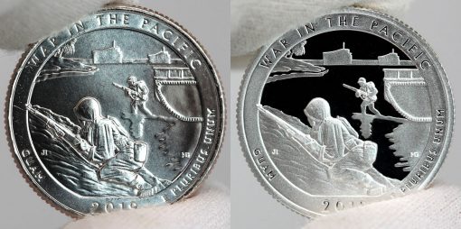 2019 Uncirculated and Proof War in the Pacific National Historical Park quarters