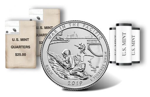 War in the Pacific National Historical Park quarter, rolls and bags