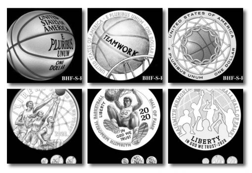 2020 Basketball Commemorative Coin Design Candidates