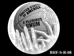 Reverse 2020 Basketball Coin Design Candidate BHF-S-R-08