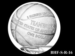 Reverse 2020 Basketball Coin Design Candidate BHF-S-R-16