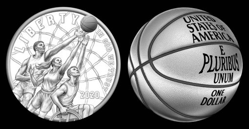 Two 2020 Basketball Commemorative Coin Design Candidates