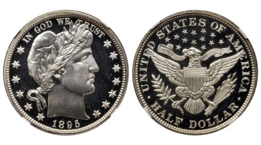 1895 Barber Half Dollar. NGC Proof-69 Cameo