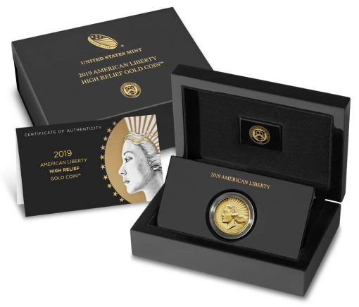 2019-W American Liberty High Relief Gold Coin - Packaging