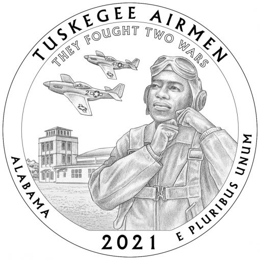 2021 Tuskegee Airmen National Historic Site Quarter and 5oz Coin Design
