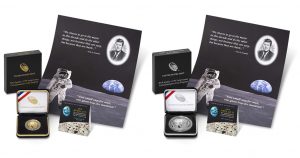 U.S. Mint-BEP Products Pair Apollo 11 Coins with Kennedy-Apollo 11 Print