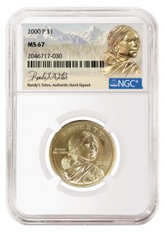 Model for the Sacajawea Dollar to Hand-Sign NGC Labels