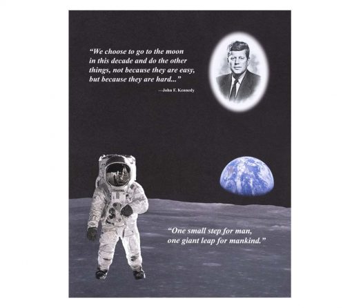 Kennedy-Apollo 11 Intaglio Print