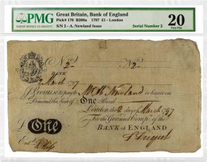PMG Certified Over 200 English Banknotes For Manzi Collection Sale, Part II