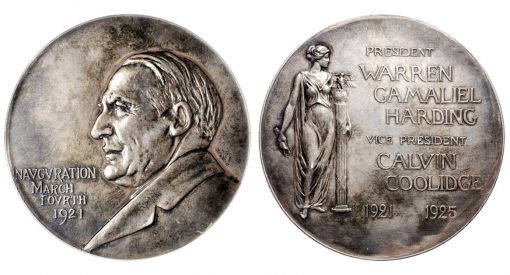 1921 Harding Inaugural medal in silver