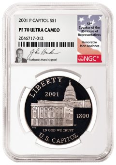 Former House Speaker Boehner To Autograph NGC Labels