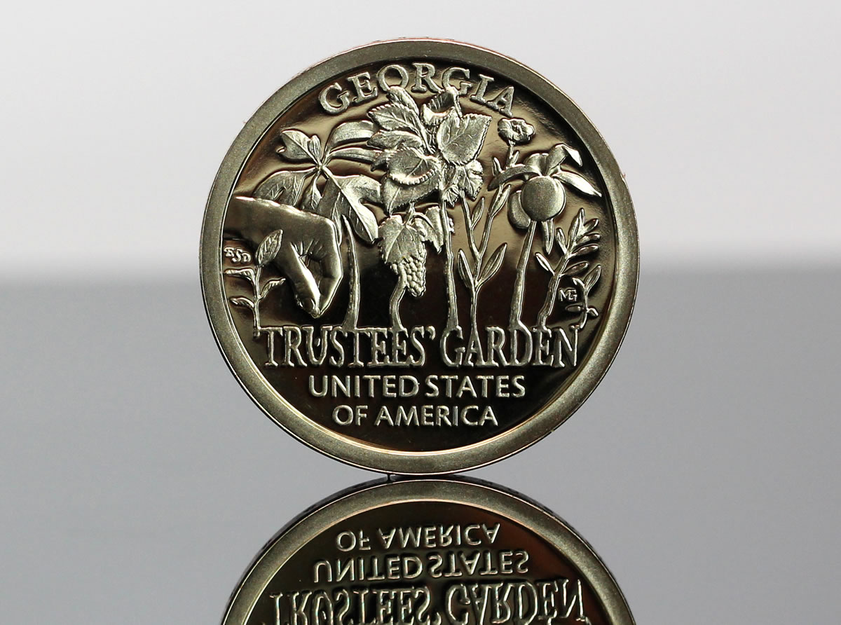 2019 D American Innovation Georgia Roll of 25 Dollar Coins Uncircualted Trustees' Garden $1 Coin 