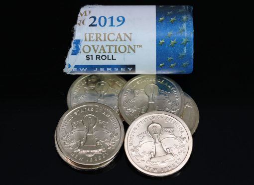 Roll of Opened 2019-P American Innovation Dollars for New Jersey
