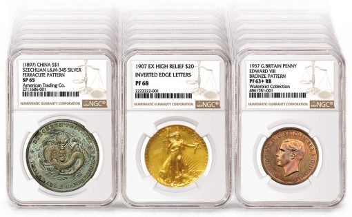 Three of the over 45 million coins graded by NGC