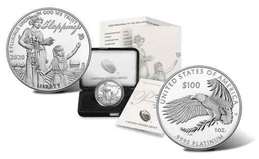 2020-W Proof American Platinum Eagle Coin, Case, Cert