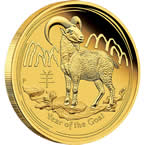 Australian Lunar Series II 2015 Year of the Goat Gold Proof Coins