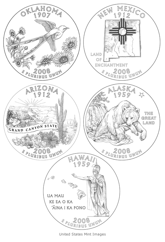 2008 State Commemorative Quarters Designs