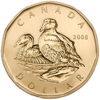 2008 Specimen Set- Common Eiders $1 Dollar (Reverse)